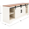Braelynn Media Stand, Cream/Wood - Accent Tables - 5