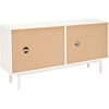 Piran Media Stand, Distressed White - Accent Tables - 6