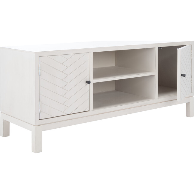 Ajana Media Stand, White - Accent Tables - 4