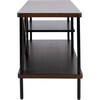 Bruno Industrial Media Stand, Dark Wood - Accent Tables - 3