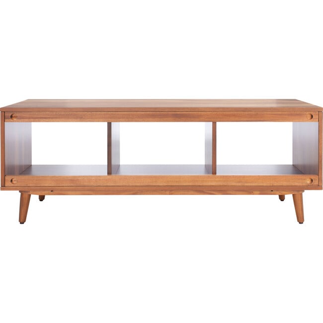 Cricket Open Shelf Media Stand, Natural Wood - Accent Tables - 5