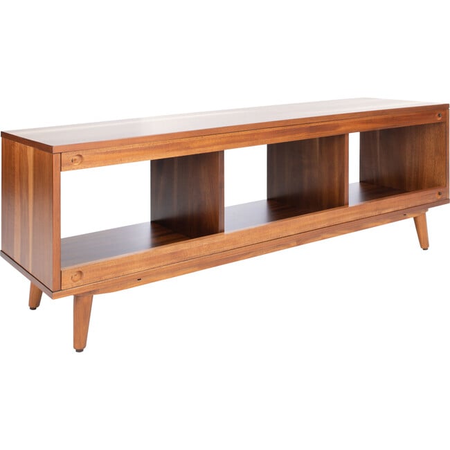 Cricket Open Shelf Media Stand, Natural Wood - Accent Tables - 6