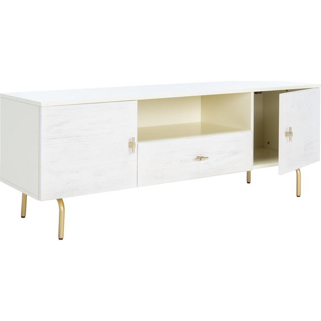 Genevieve Media Stand, Cream - Accent Tables - 4