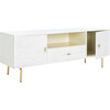 Genevieve Media Stand, Cream - Accent Tables - 4