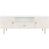 Genevieve Media Stand, White - Accent Tables - 1 - thumbnail