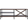 Bruno Industrial Media Stand, Dark Wood - Accent Tables - 5 - thumbnail