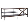 Bruno Industrial Media Stand, Dark Wood - Accent Tables - 6