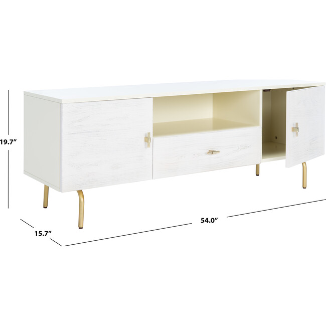 Genevieve Media Stand, Cream - Accent Tables - 7