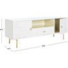 Genevieve Media Stand, Cream - Accent Tables - 7