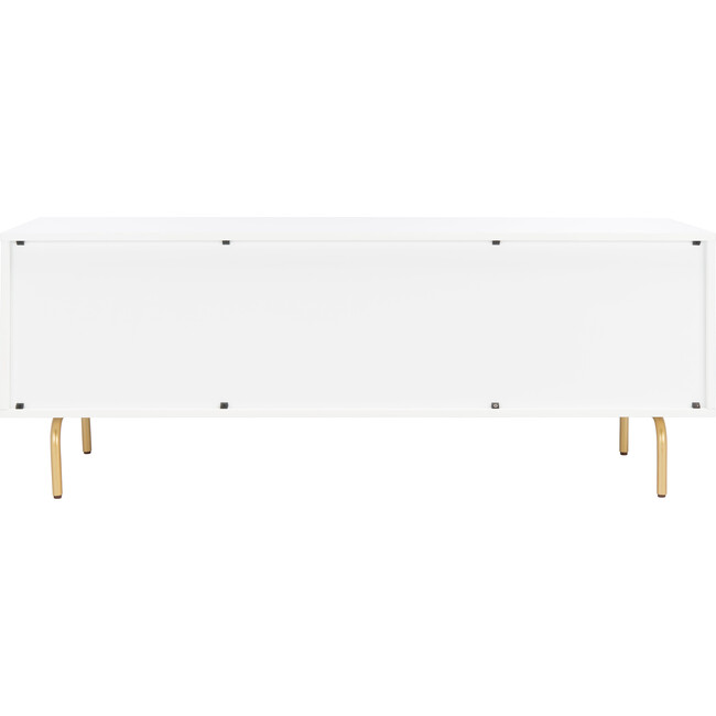 Genevieve Media Stand, White - Accent Tables - 5