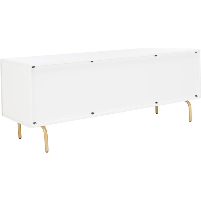 Genevieve Media Stand, White - Accent Tables - 6