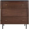 Genevieve 3-Drawer Dresser, Deep Wood - Dressers - 1 - thumbnail