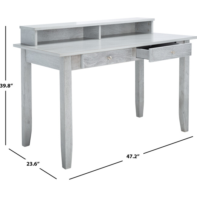 Winsome 2-Drawer Desk, Ice Grey - Desks - 7