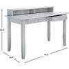 Winsome 2-Drawer Desk, Ice Grey - Desks - 7