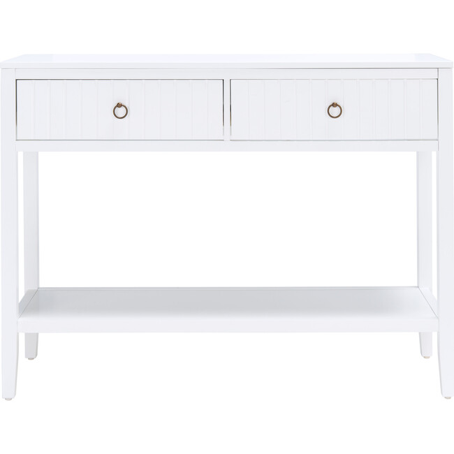 Tegan 2-Drawer Console Table, White