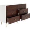 Genevieve 6-Drawer Dresser, Dark Wood/White - Dressers - 4