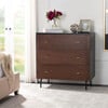 Genevieve 3-Drawer Dresser, Deep Wood - Dressers - 2