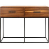 Marquise 2-Drawer Console Table, Dark Wood - Accent Tables - 1 - thumbnail