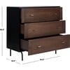 Genevieve 3-Drawer Dresser, Deep Wood - Dressers - 7