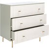 Genevieve 3-Drawer Dresser, White/Grey - Dressers - 4