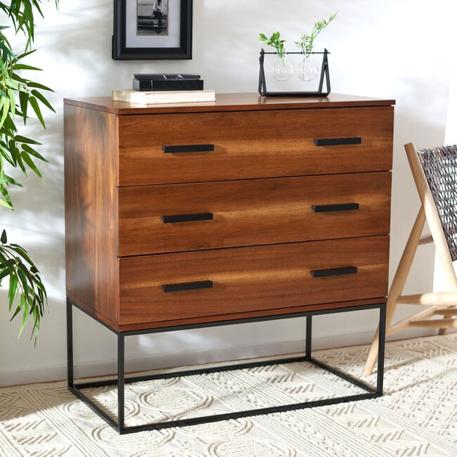 Marquise 3-Drawer Chest, Walnut - Dressers - 3