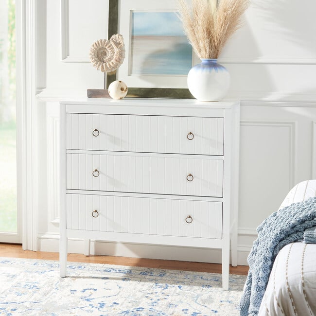 Tegan 3-Drawer Chest, White - Dressers - 3