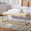 Thalam Channel Tufted Bench, White - Accent Seating - 2