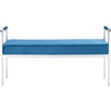 Pim Long Rectangle Bench, Blue - Accent Seating - 1 - thumbnail