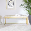 Thalam Channel Tufted Bench, White - Accent Seating - 3