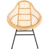 Elisa Rattan Accent Chair, Tan - Accent Seating - 1 - thumbnail