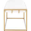 Thalam Channel Tufted Bench, White - Accent Seating - 5