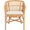 Olivia Rattan Accent Chair with Cushion, Tan - Accent Seating - 1 - thumbnail