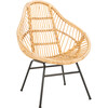 Elisa Rattan Accent Chair, Tan - Accent Seating - 5