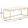 Thalam Channel Tufted Bench, White - Accent Seating - 7