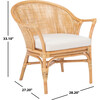 Dustin Rattan Accent Chair with Cushion, Tan - Accent Seating - 7