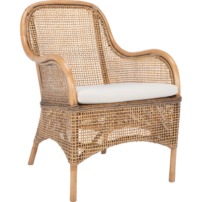 Charlie Rattan Accent Chair with Cushion - Accent Seating - 4