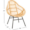 Elisa Rattan Accent Chair, Tan - Accent Seating - 8