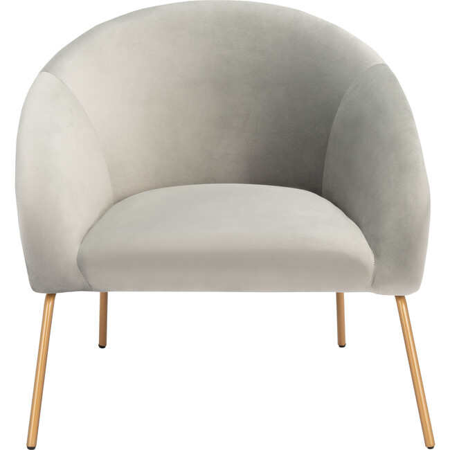 Mandi Velvet Accent Chair, Grey