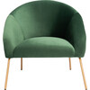 Mandi Velvet Accent Chair, Emerald - Accent Seating - 1 - thumbnail