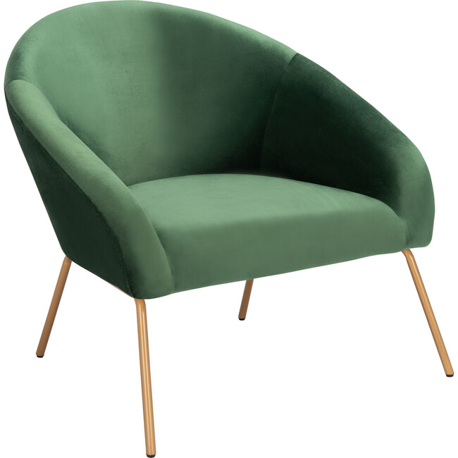 Mandi Velvet Accent Chair, Emerald - Accent Seating - 4