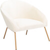 Mandi Velvet Accent Chair, White - Accent Seating - 3