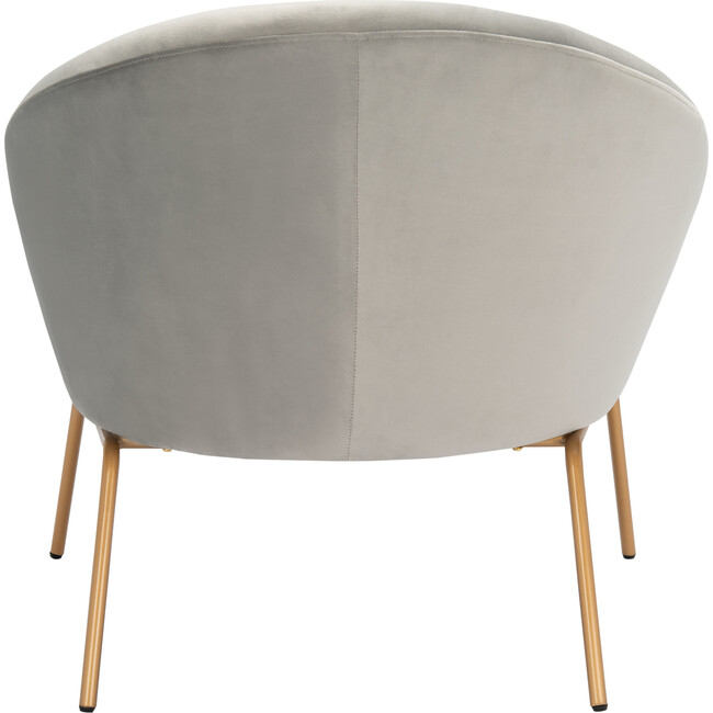 Mandi Velvet Accent Chair, Grey - Accent Seating - 5