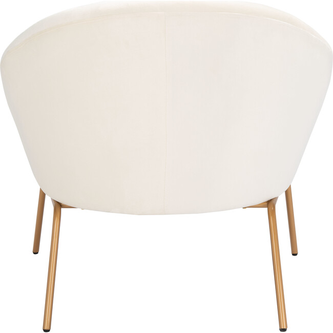 Mandi Velvet Accent Chair, White - Accent Seating - 5