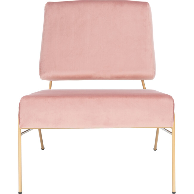 Romilly Velvet Accent Chair, Blush