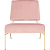 Romilly Velvet Accent Chair, Blush - Accent Seating - 1 - thumbnail