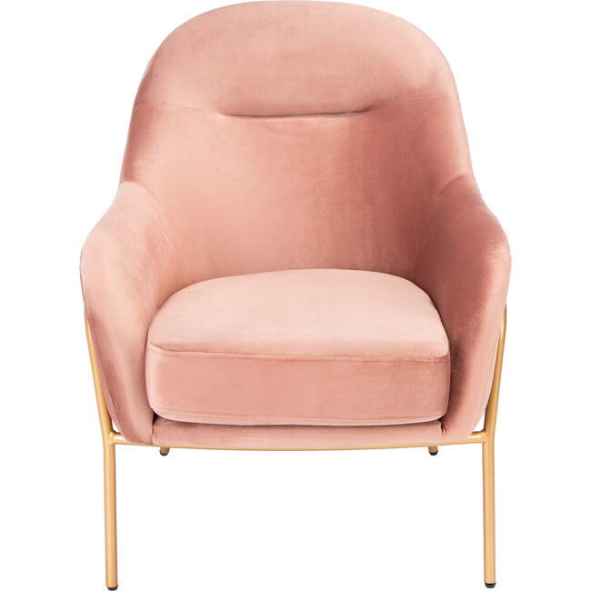 Eleazer Velvet Accent Chair, Blush