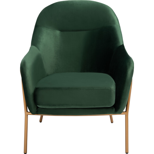 Eleazer Velvet Accent Chair, Emerald