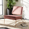 Romilly Velvet Accent Chair, Blush - Accent Seating - 2