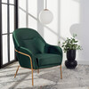 Eleazer Velvet Accent Chair, Emerald - Accent Seating - 2