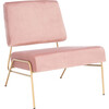 Romilly Velvet Accent Chair, Blush - Accent Seating - 4